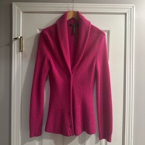 Bright Pink Cardigan Sweater